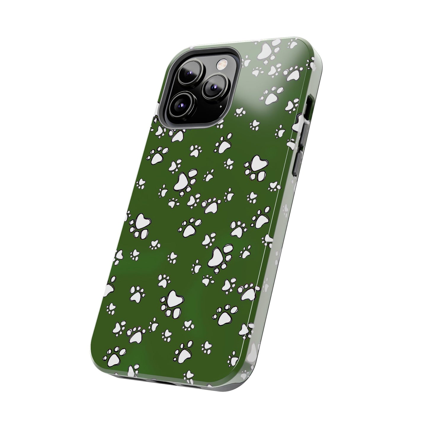 Paw Flakes Green Phone Case