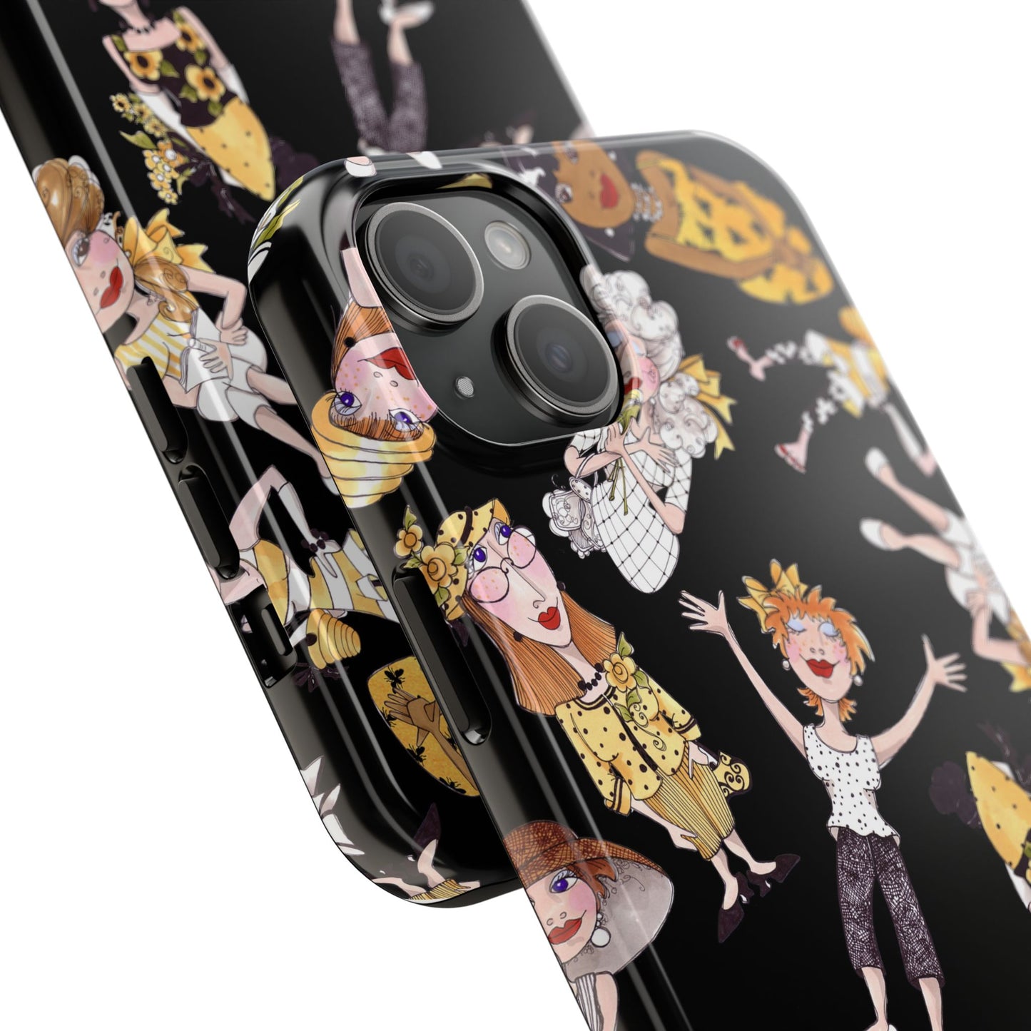 Bee Tossed Black Phone Case