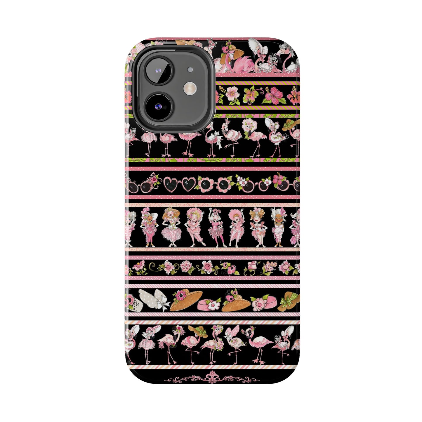Flam Borders Black Phone Case