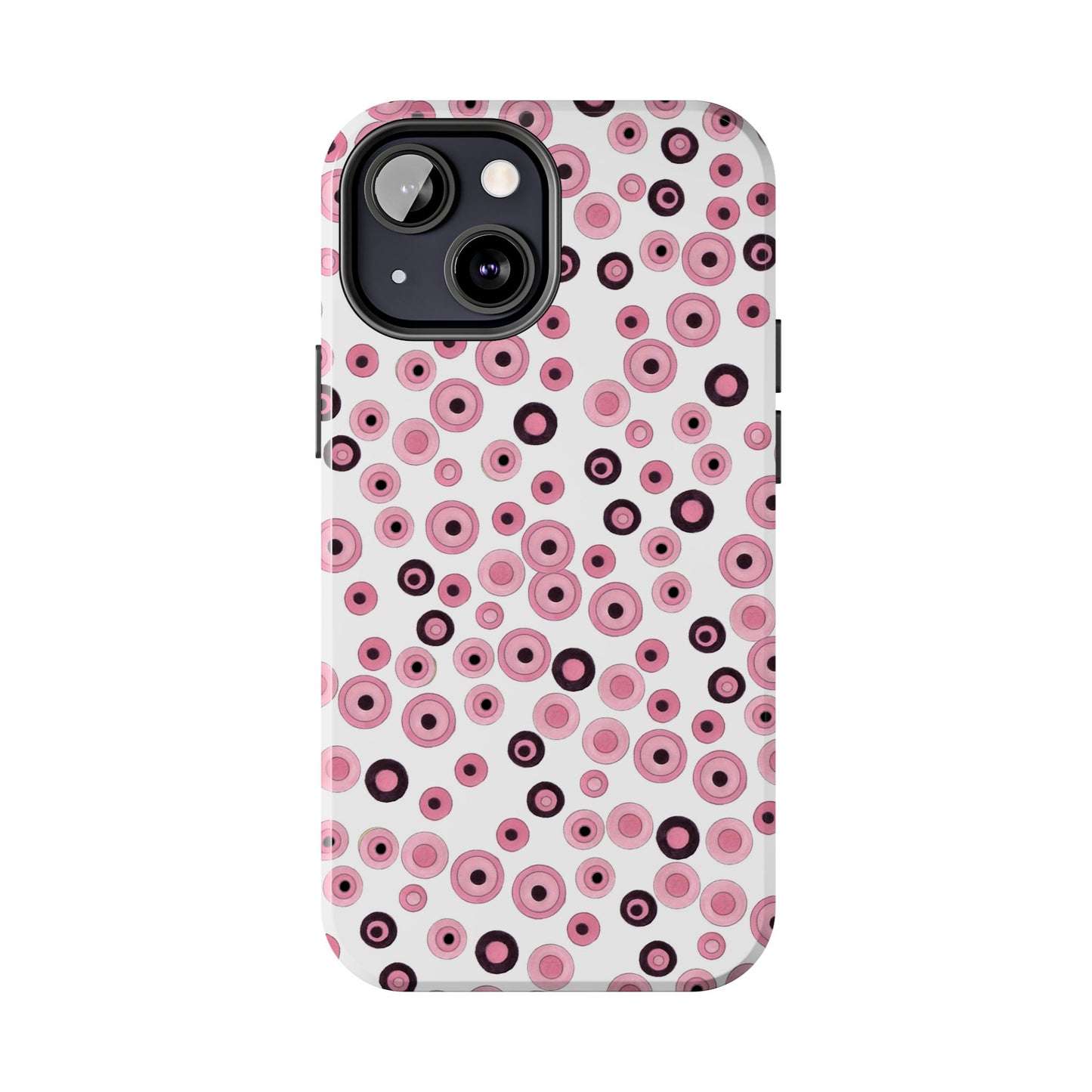 Dots White / Pink Phone Case