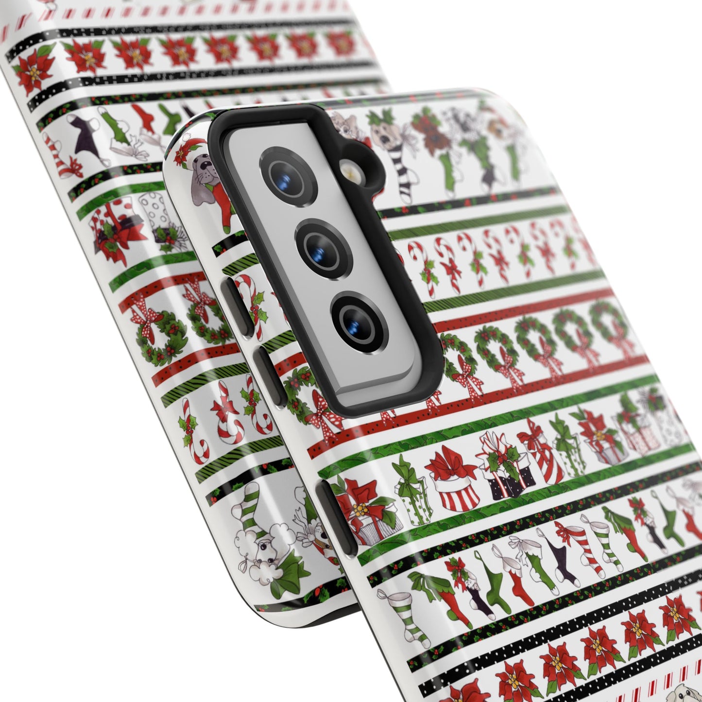 Holiday Borders White Phone Case
