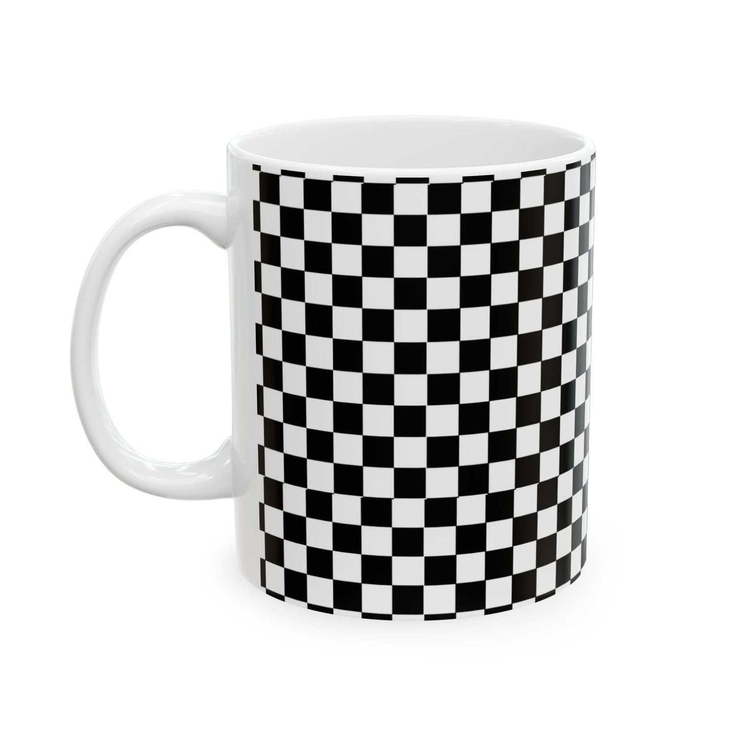 Checkerboard White / Black Cup