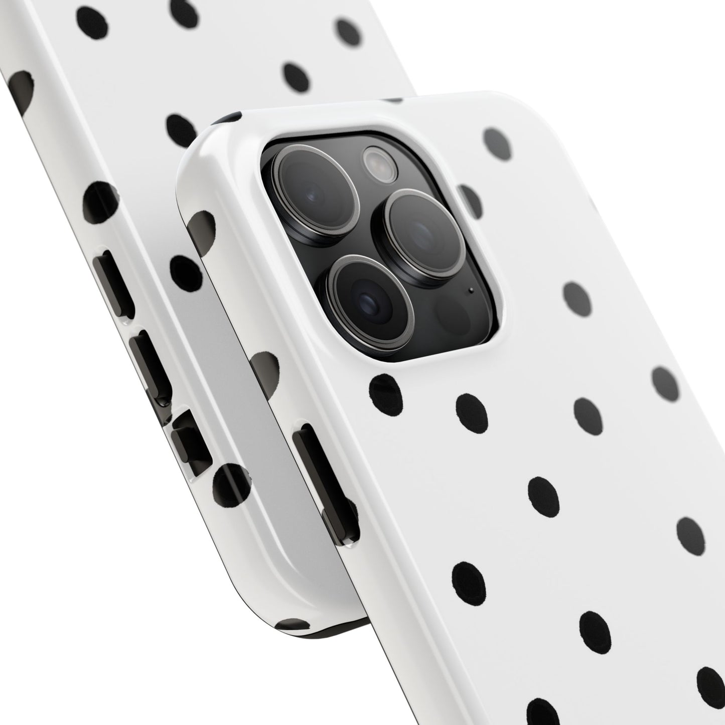 Space Dots White / Black Phone Case