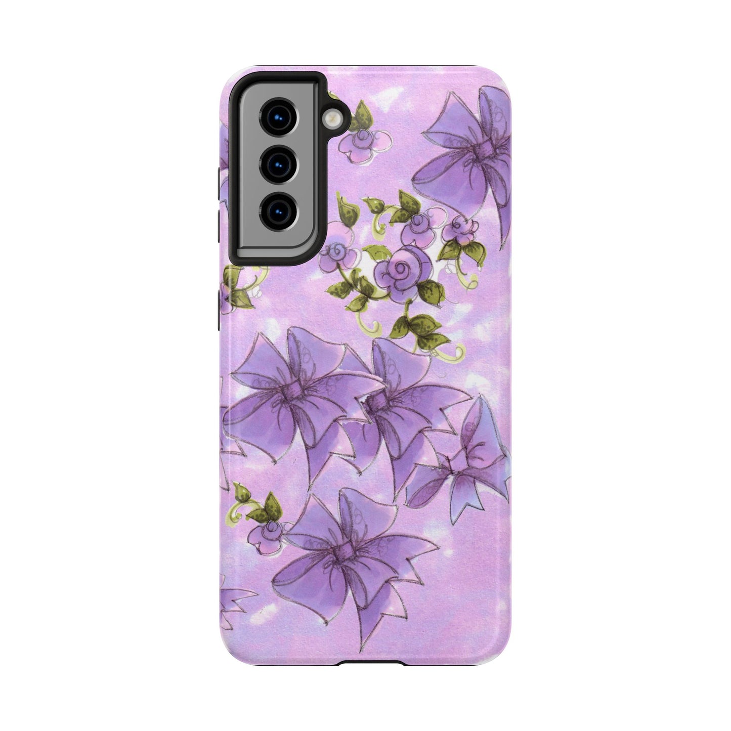 Bows & Flowers Purple Phone Case