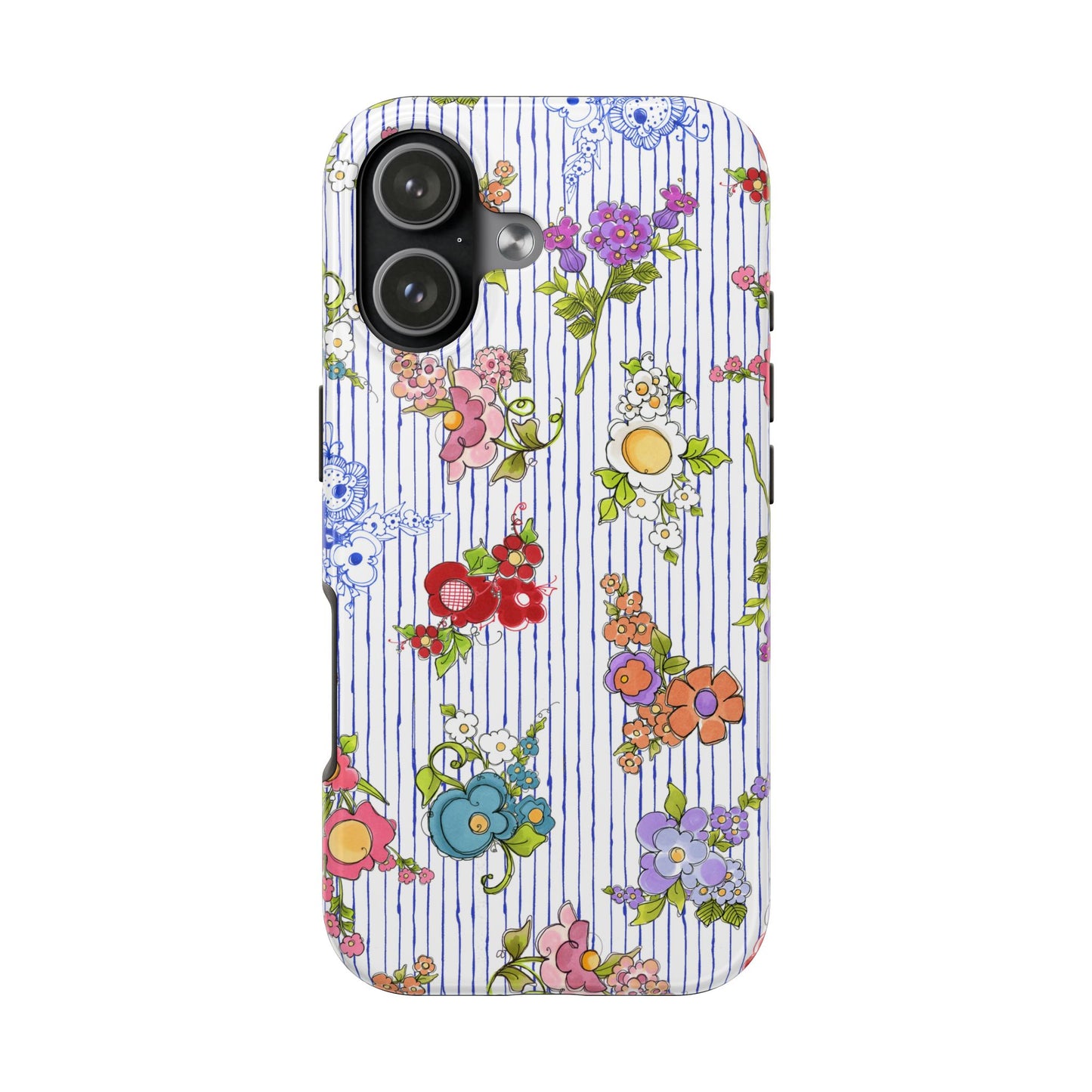 Mixed Bouquets Blue / White Phone Case