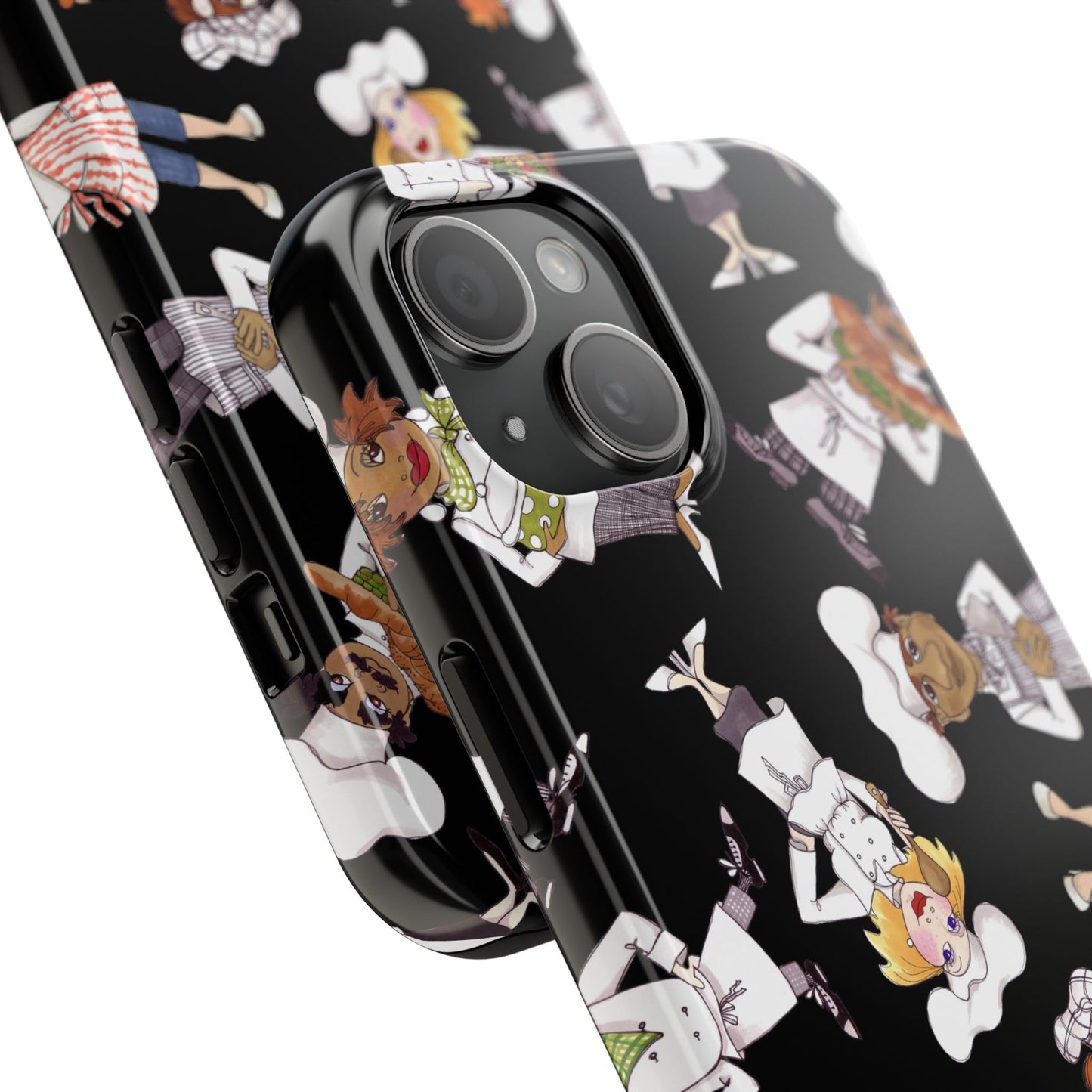 Tossed Chefs Black Phone Case