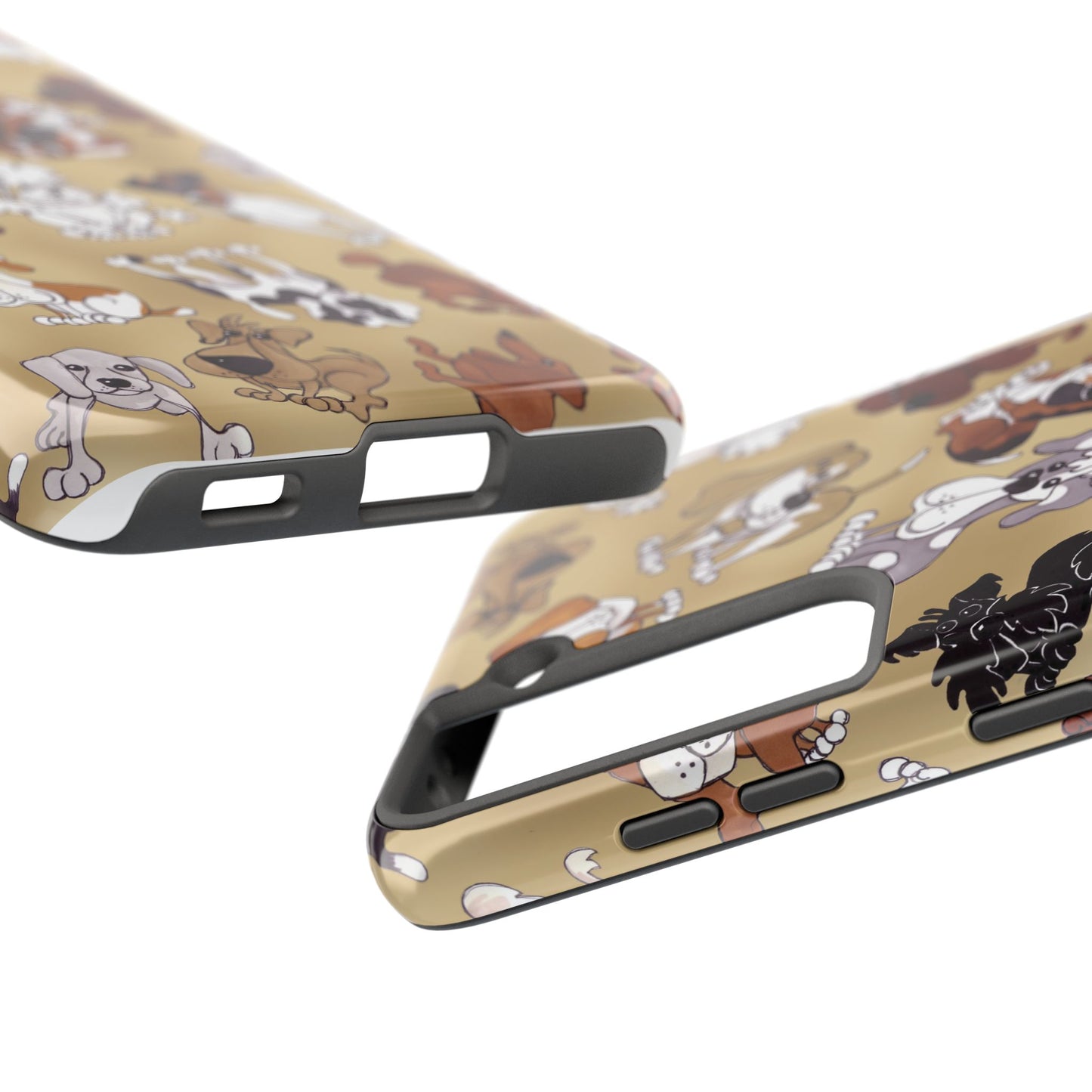 Tossed Doggies Tan Phone Case