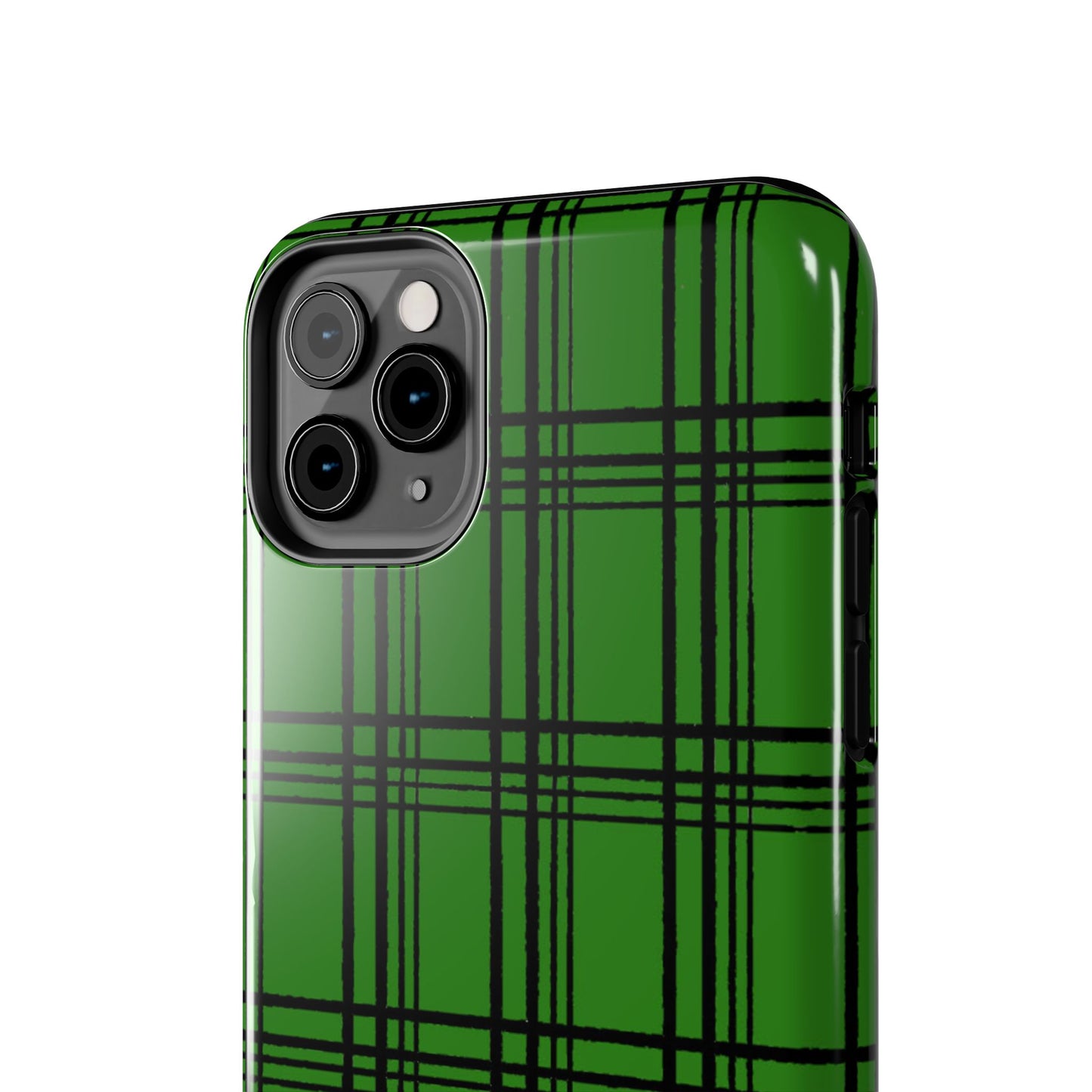 Glad Plaid Green / Black Phone Case