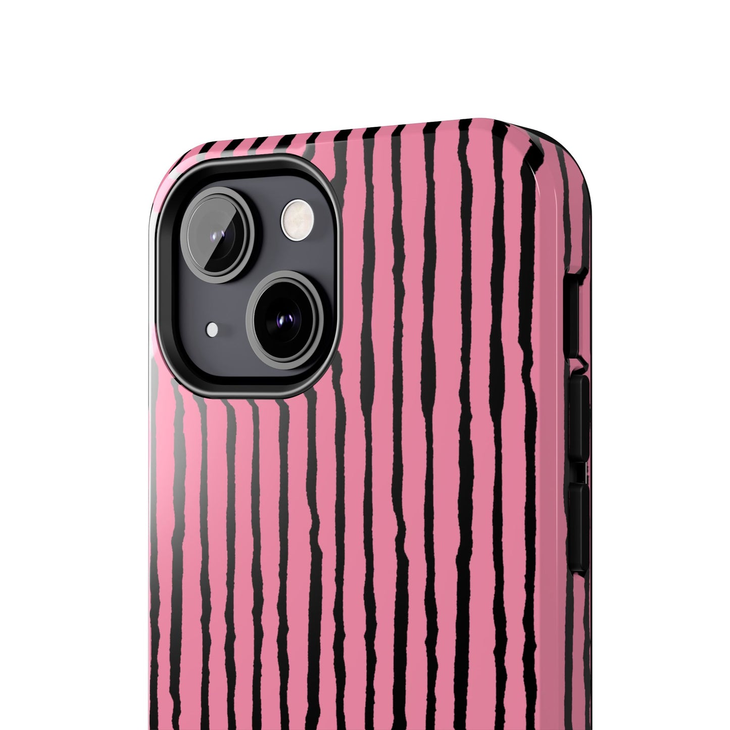 Sorta Stripe Bright Pink / Black Phone Case