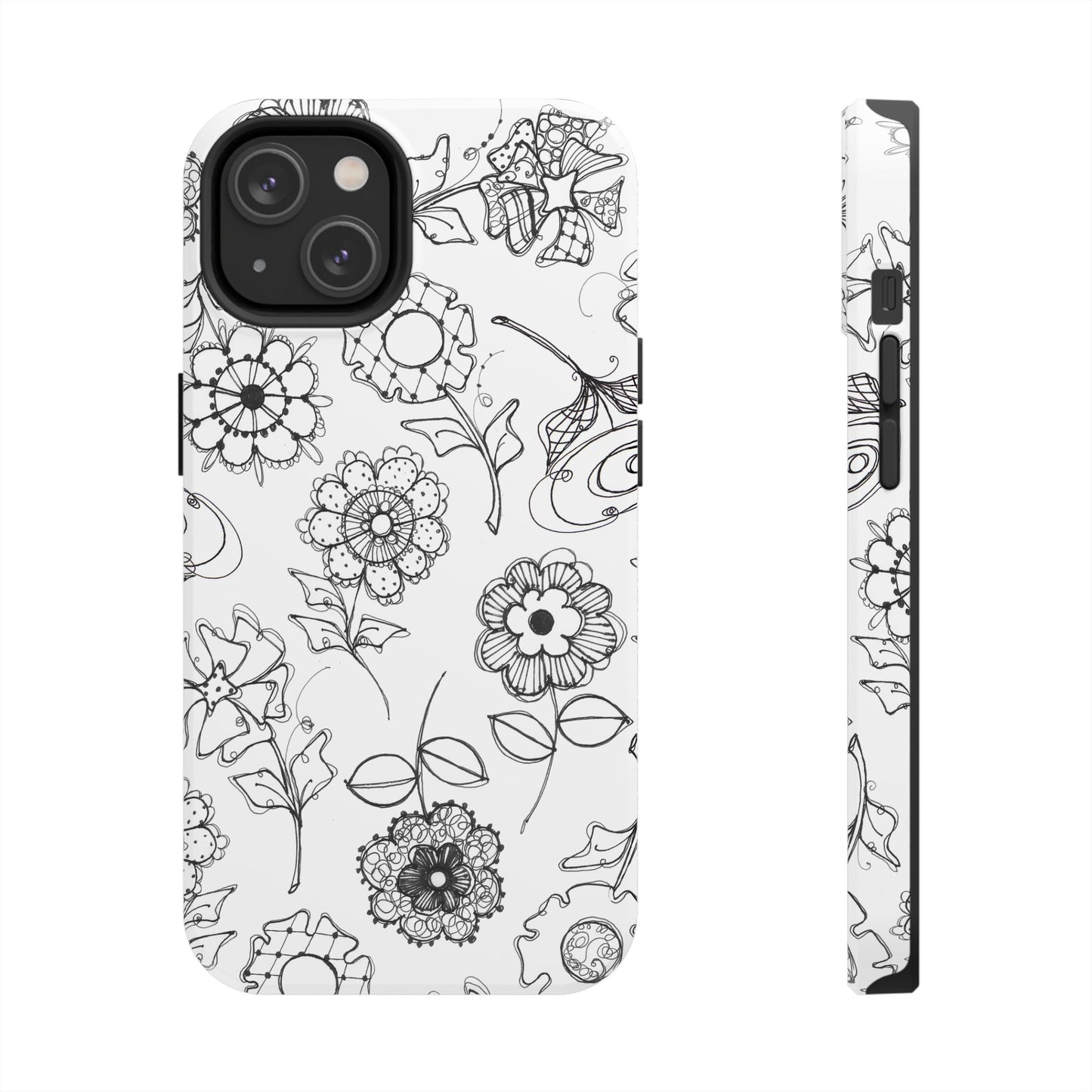 Paper Posies White Phone Case