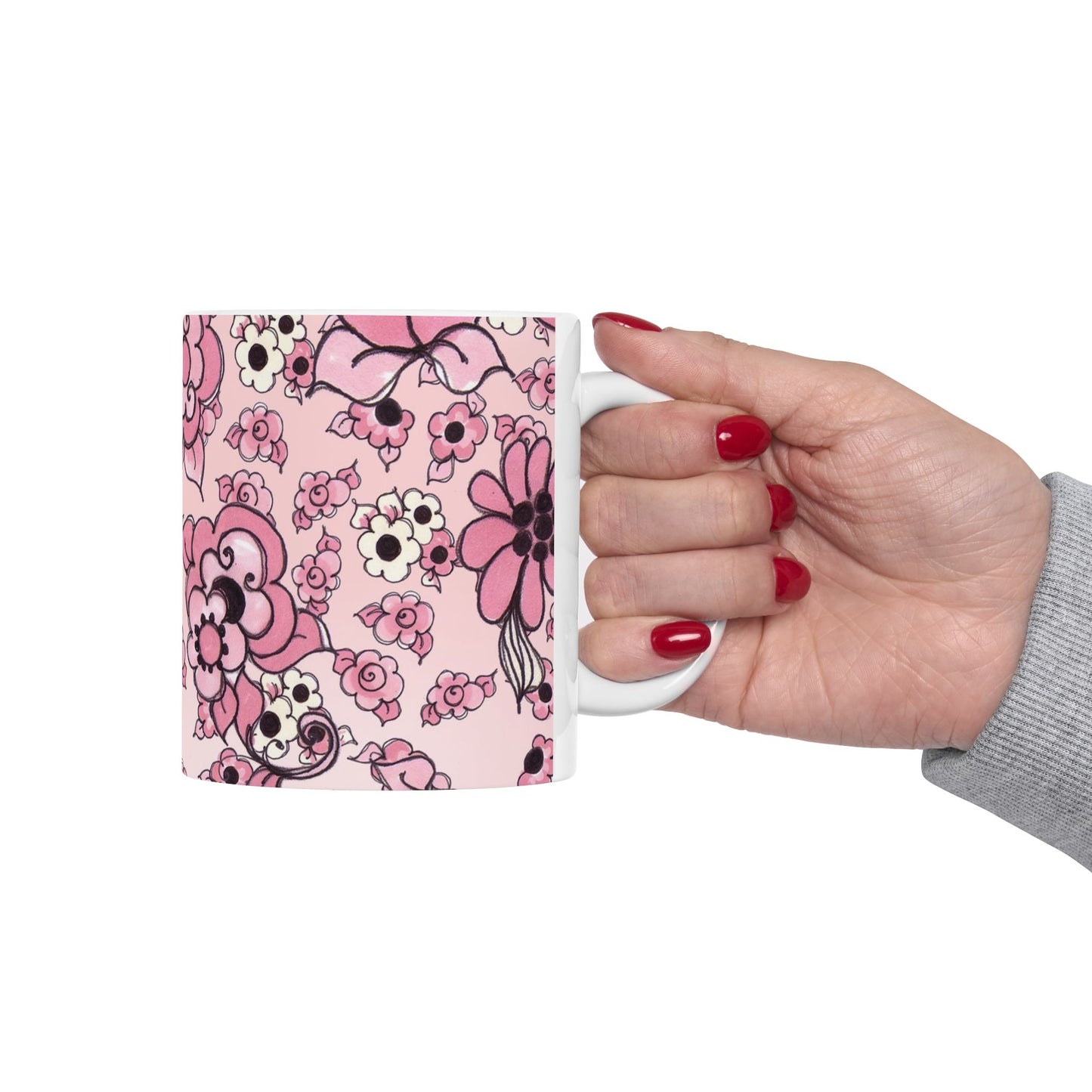 Profuse Posies Pink Cup