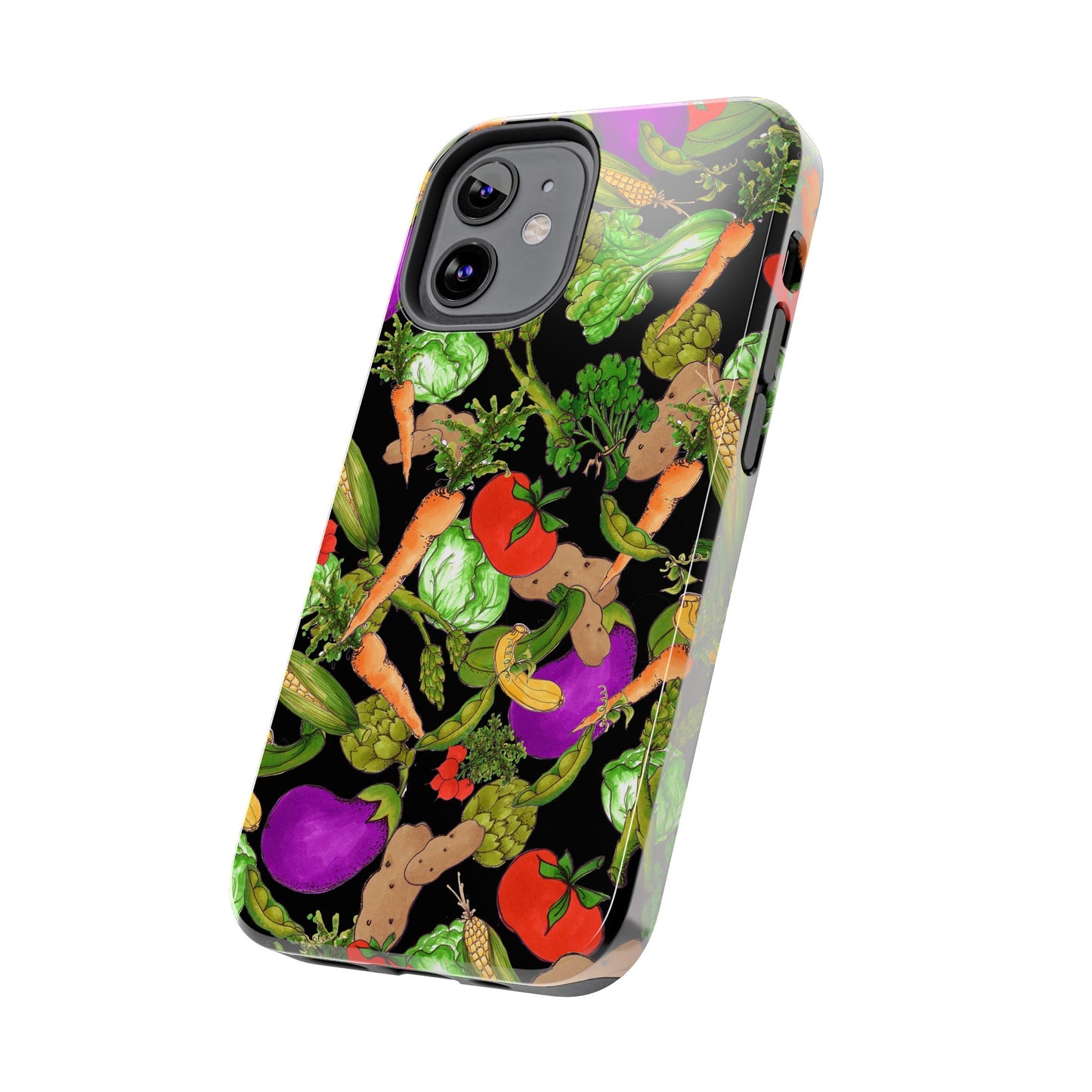 Veggie Jungle Black Phone Case