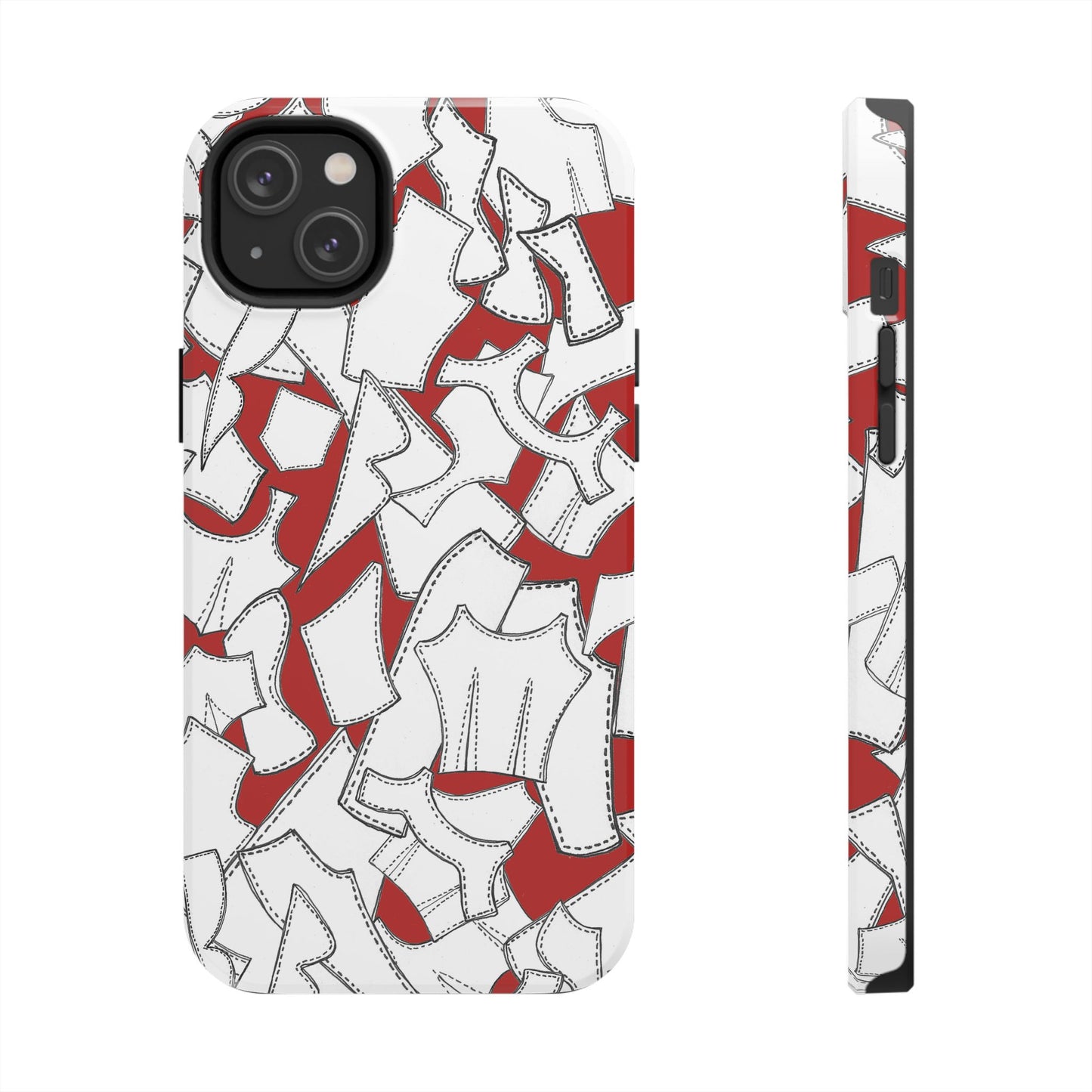 Pattern Pieces Red Phone Case