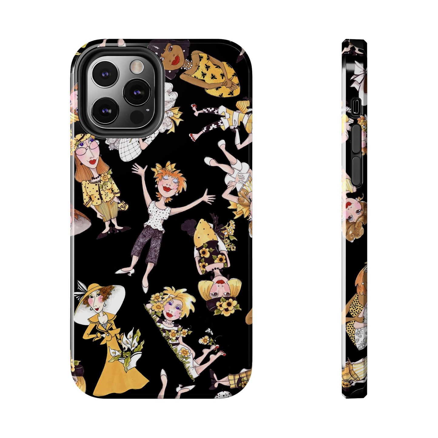 Bee Tossed Black Phone Case