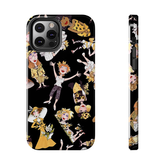 Bee Tossed Black Phone Case