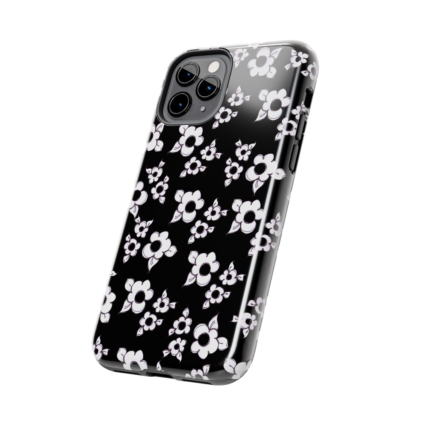 Daisy Cluster Black / White Phone Case