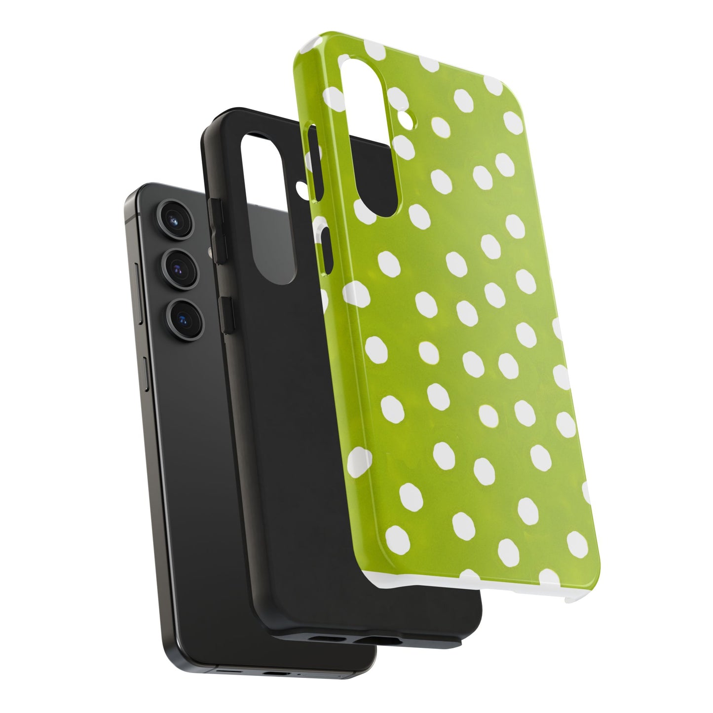 Jumbo Dots Green / White Phone Case
