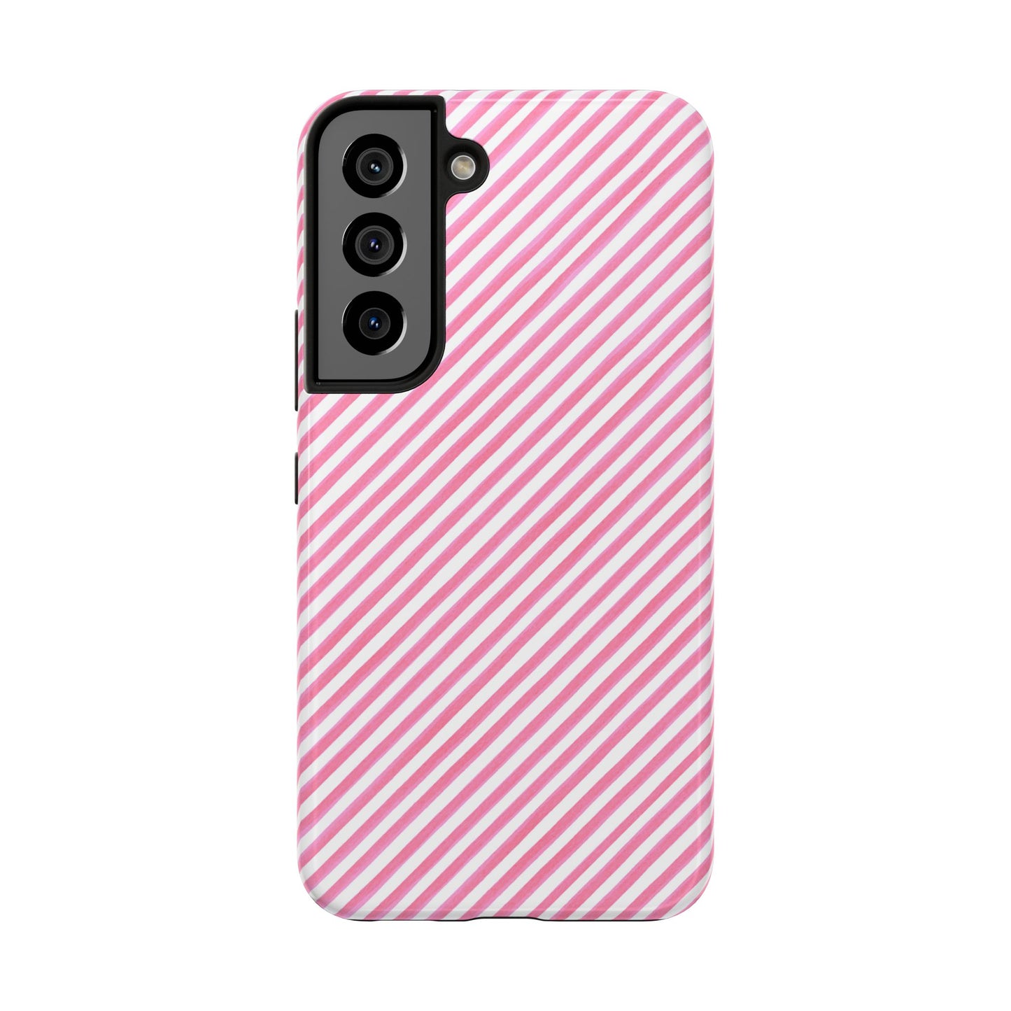 Bias Stripe Pink / White Phone Case