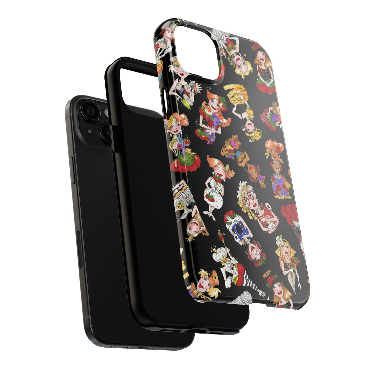Curious Toss Black Phone Case
