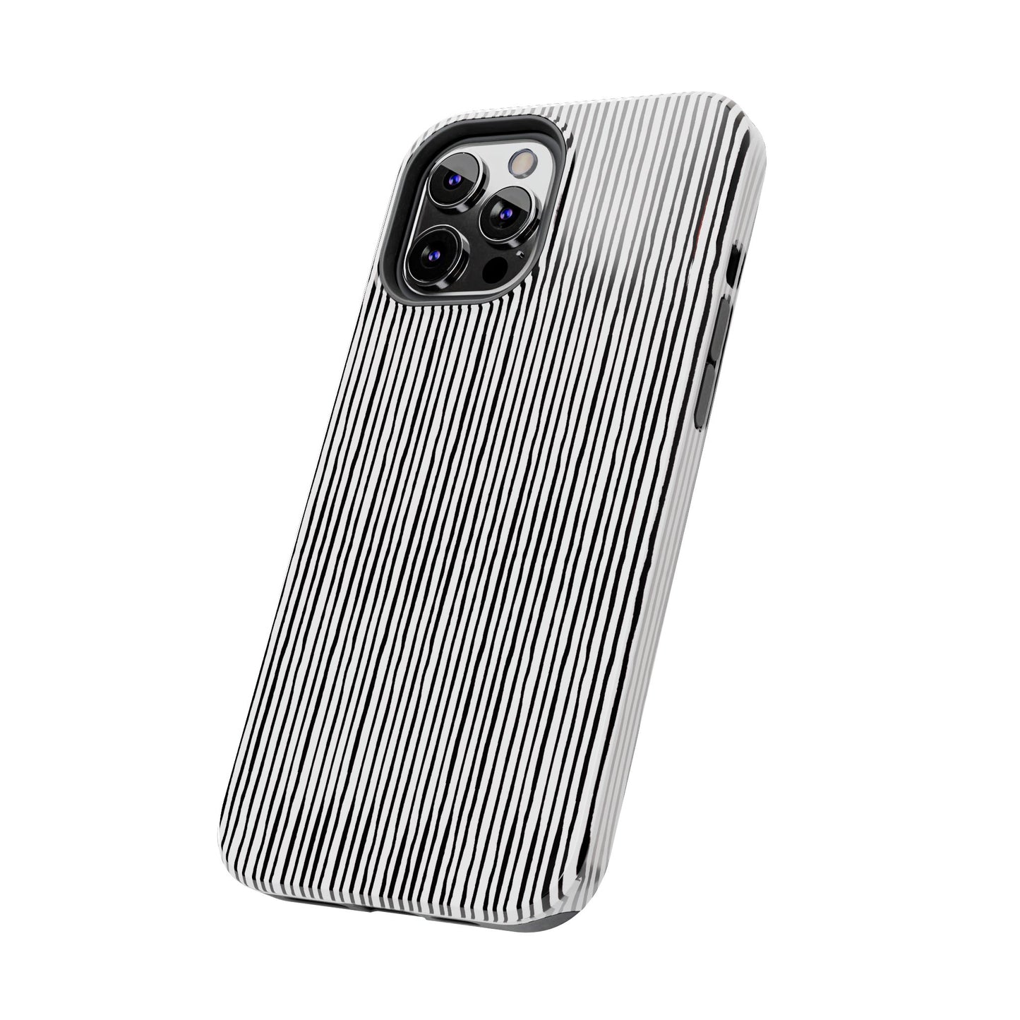 Quirky Pin Stripe White / Black Phone Case