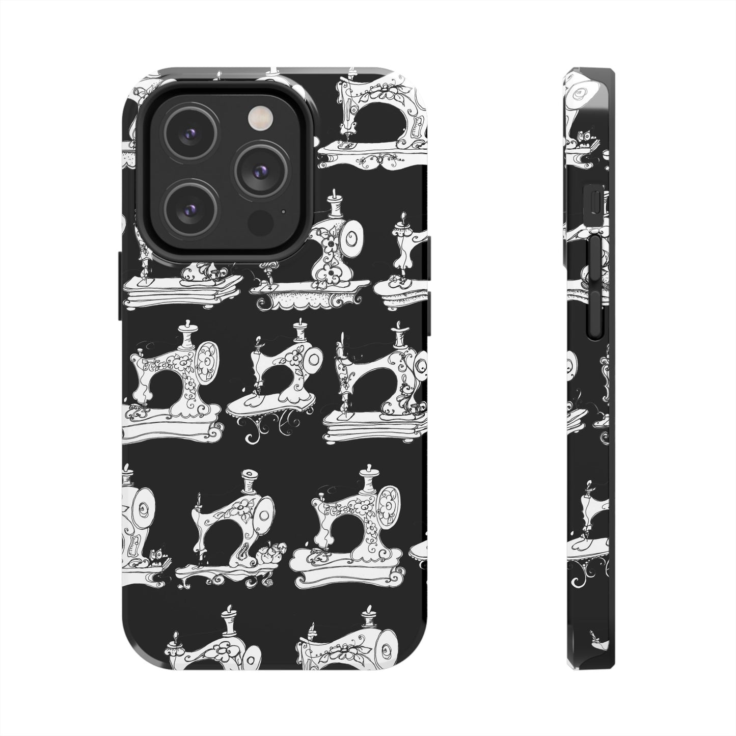 Sew Sew Black / White Phone Case