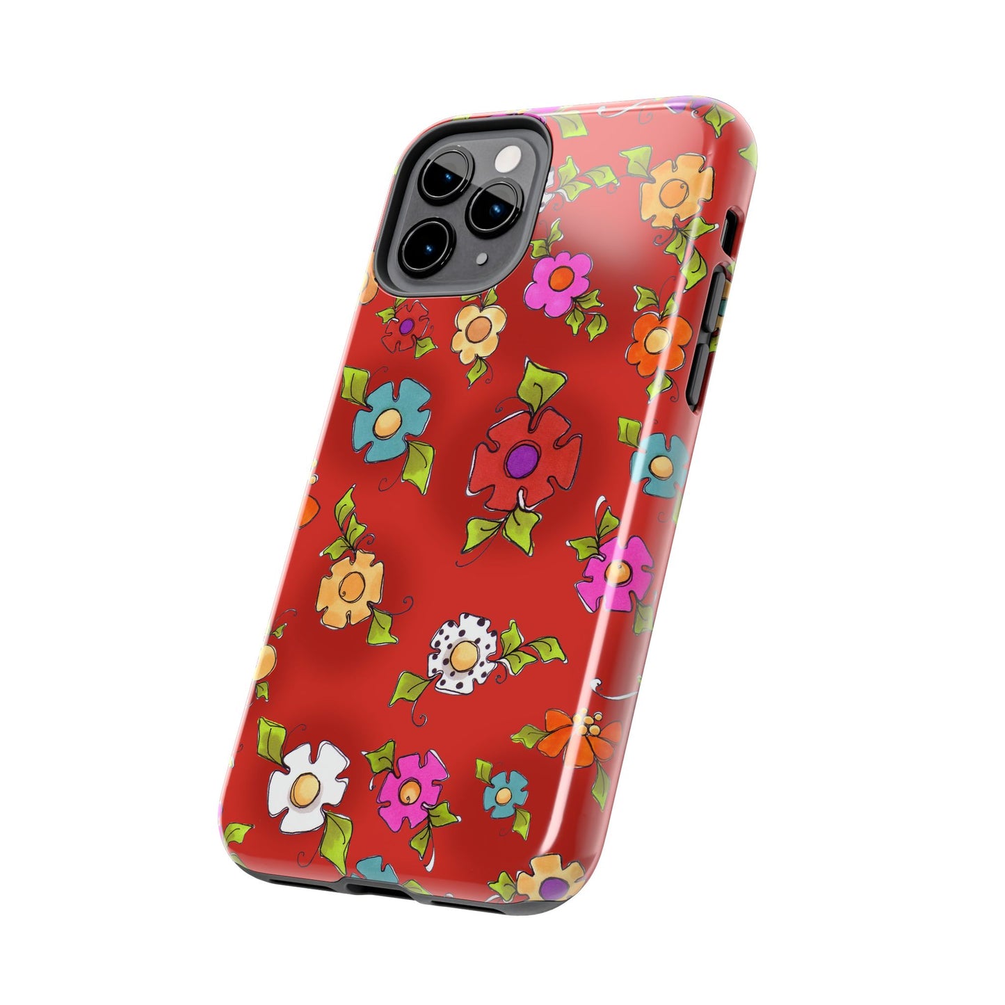 Happy Blooms Red Phone Case
