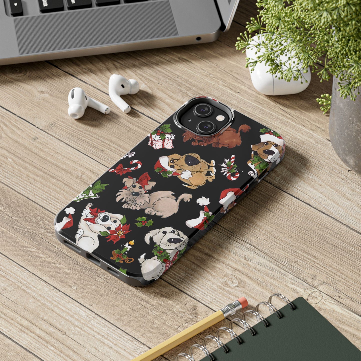Doggie Toss Black Phone Case