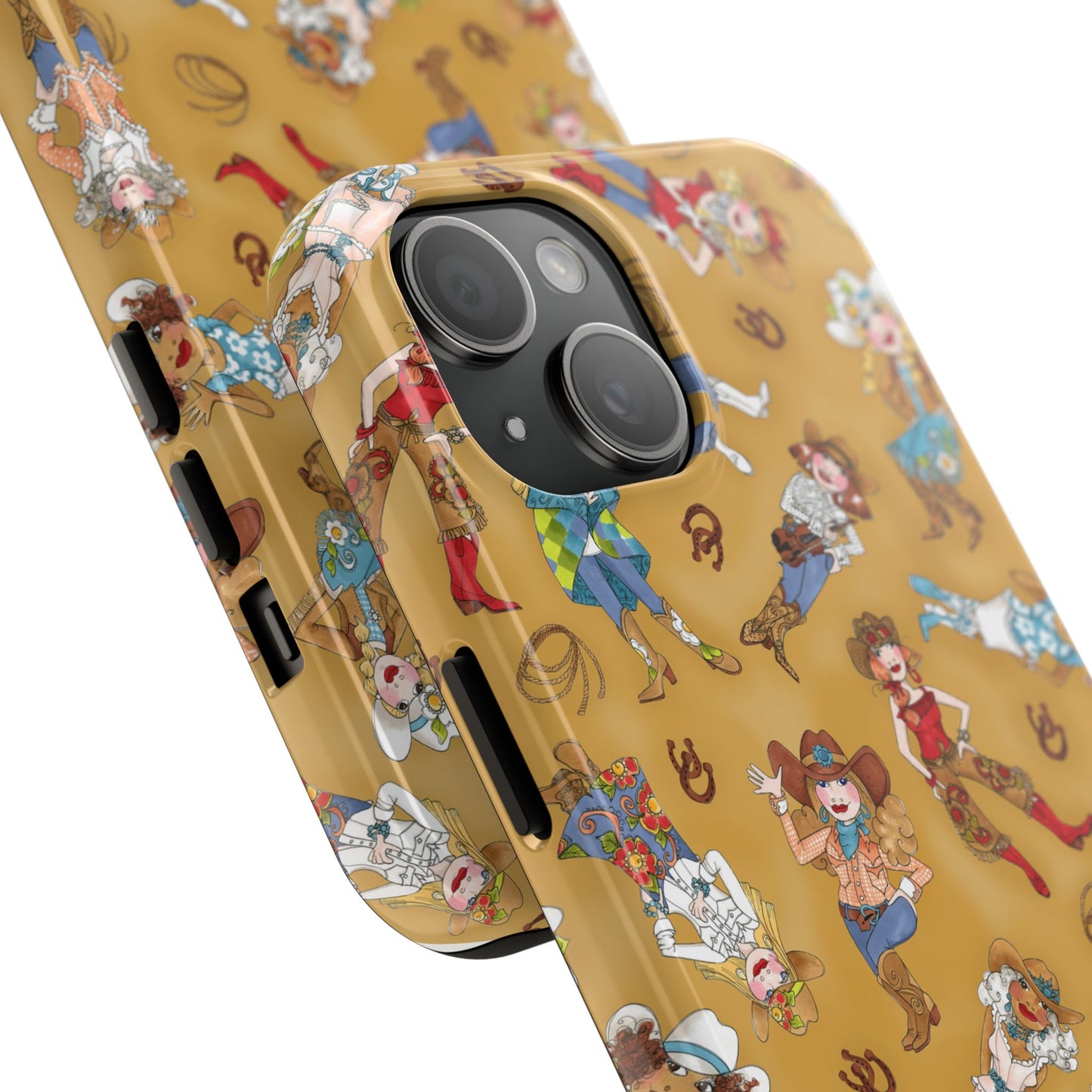 Tossed Cowgirls Tan Phone Case