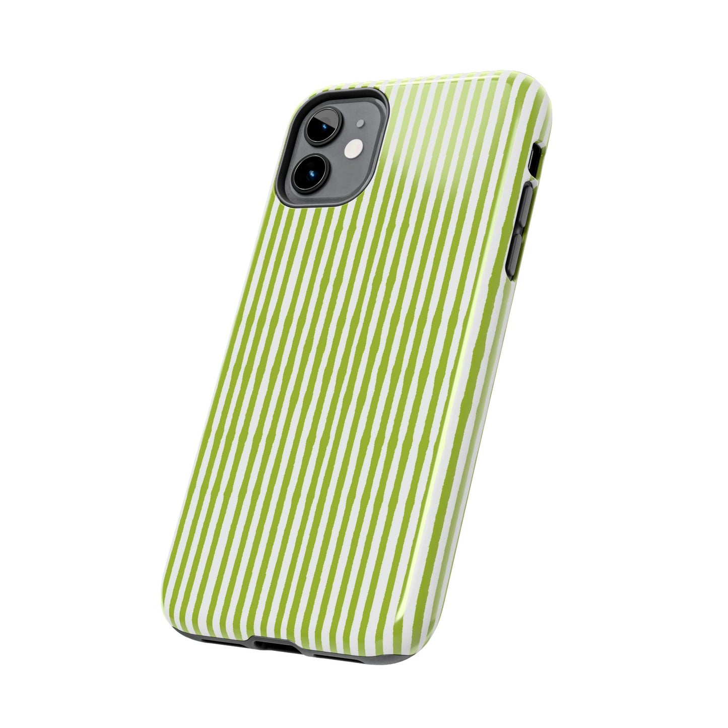 Lazy Stripe Green / White Phone Case