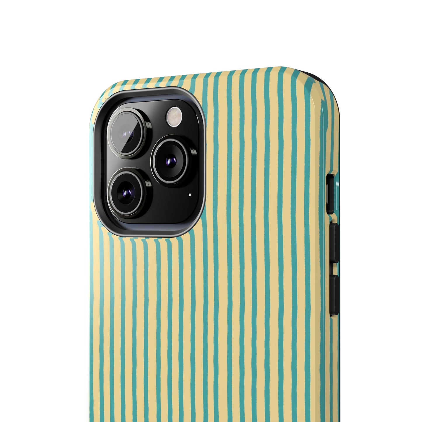 Stripe Yellow / Turquoise Phone Case