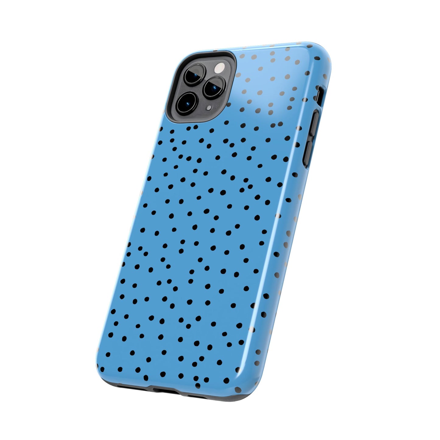 Dinky Dots Turquoise / Black Phone Case