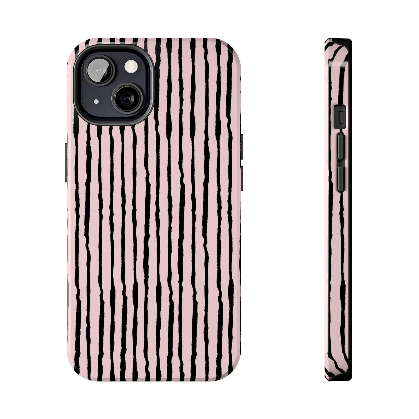 Sorta Stripe Light Pink / Black Phone Case