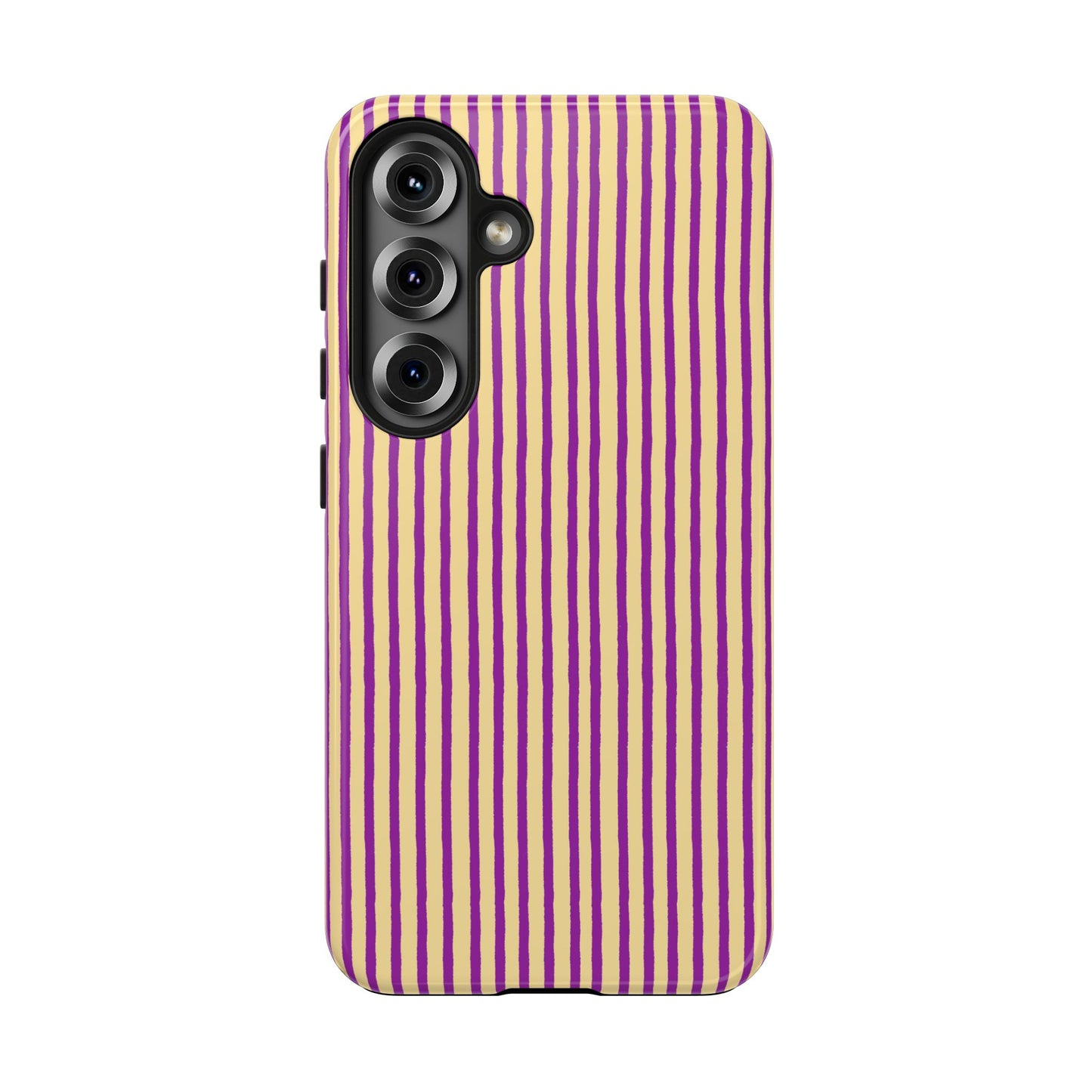 Stripe Yellow / Purple Phone Case