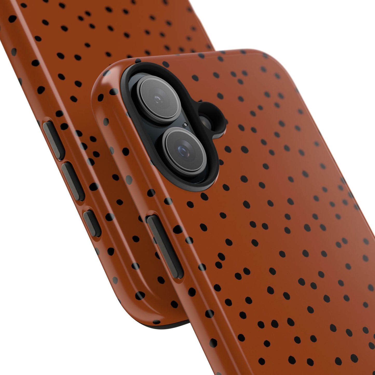 Dinky Dots Bronze / Black Phone Case
