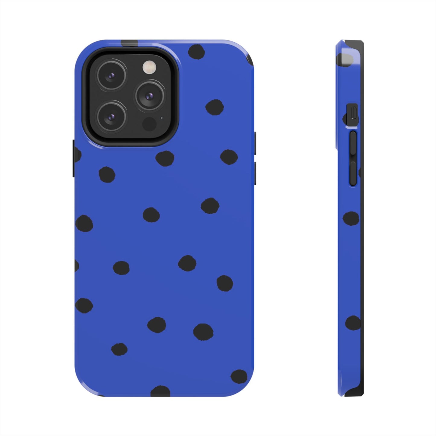 Dinky Dots Blue / Black Phone Case