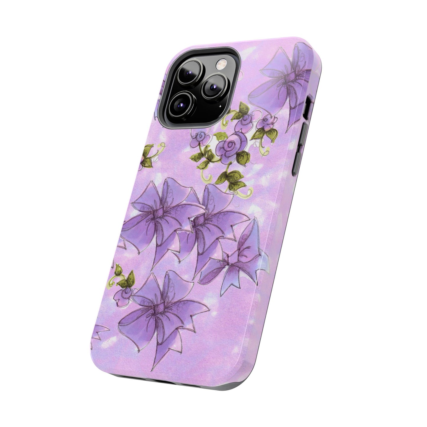 Bows & Flowers Purple Phone Case