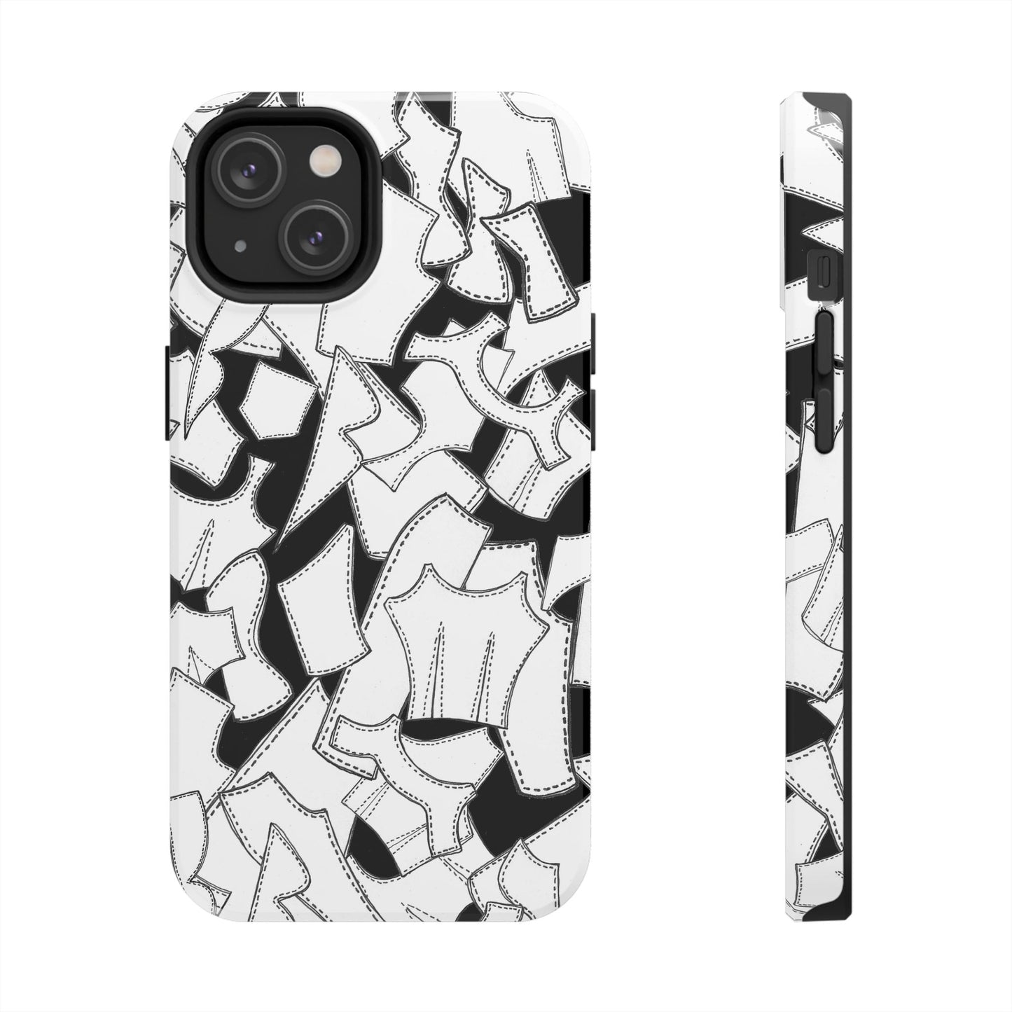 Pattern Pieces Black Phone Case