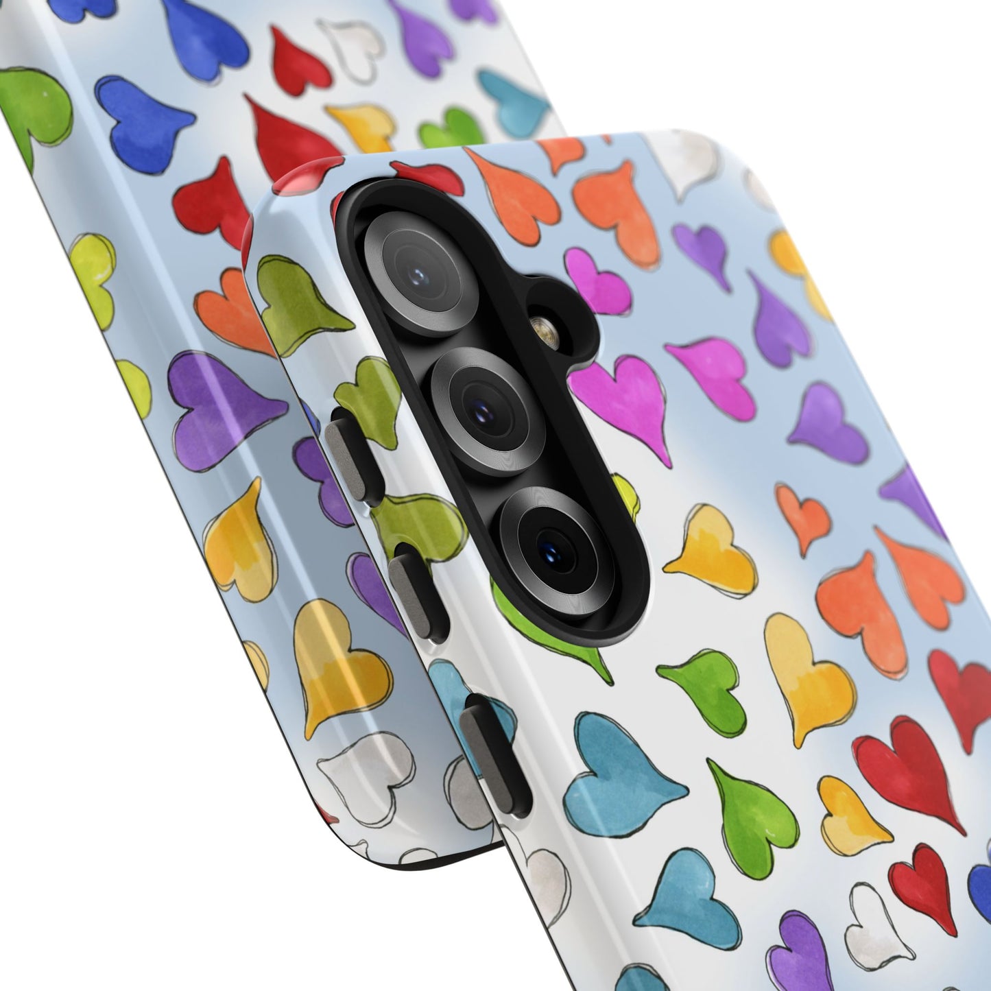 Happy Hearts Blue Sky Phone Case