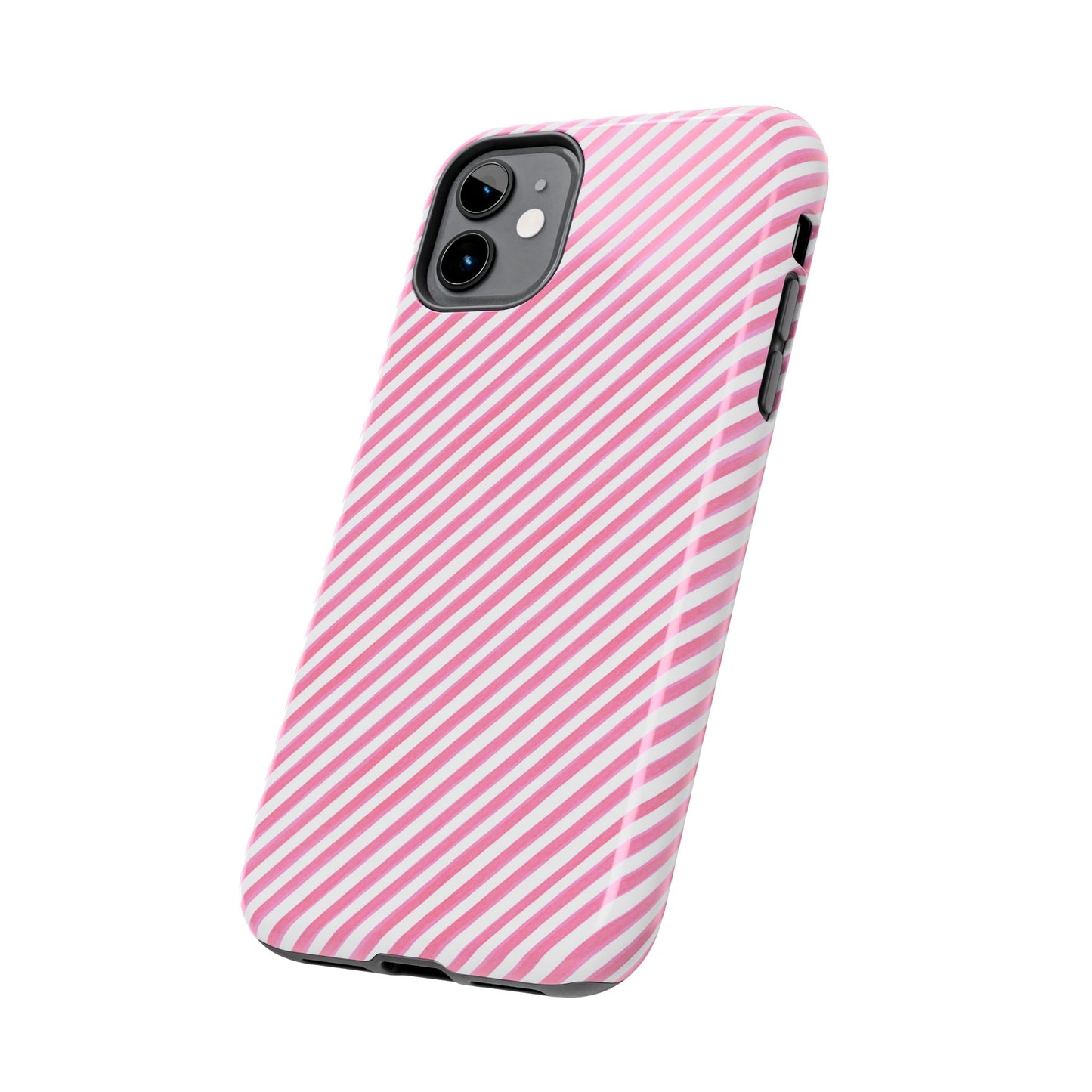 Bias Stripe Pink / White Phone Case