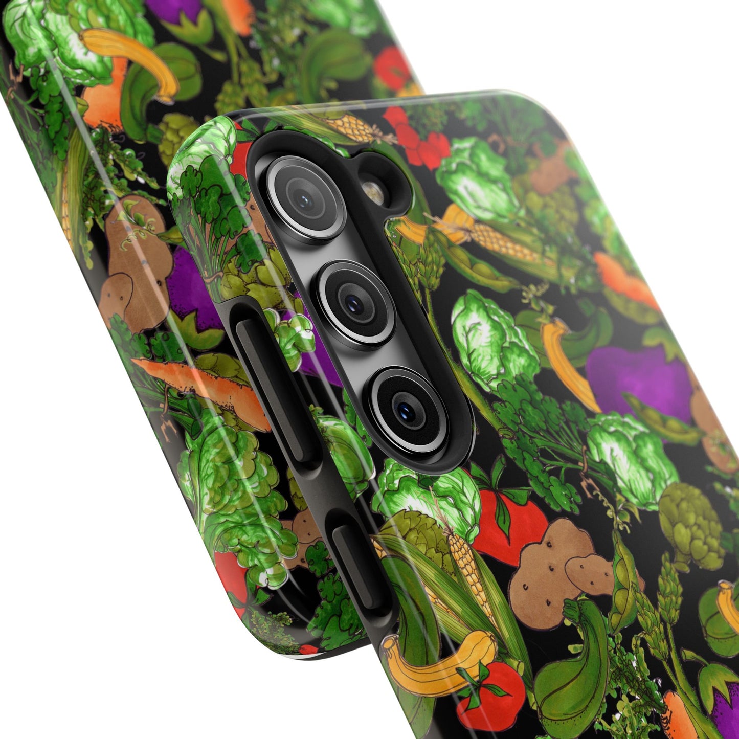 Veggie Jungle Black Phone Case