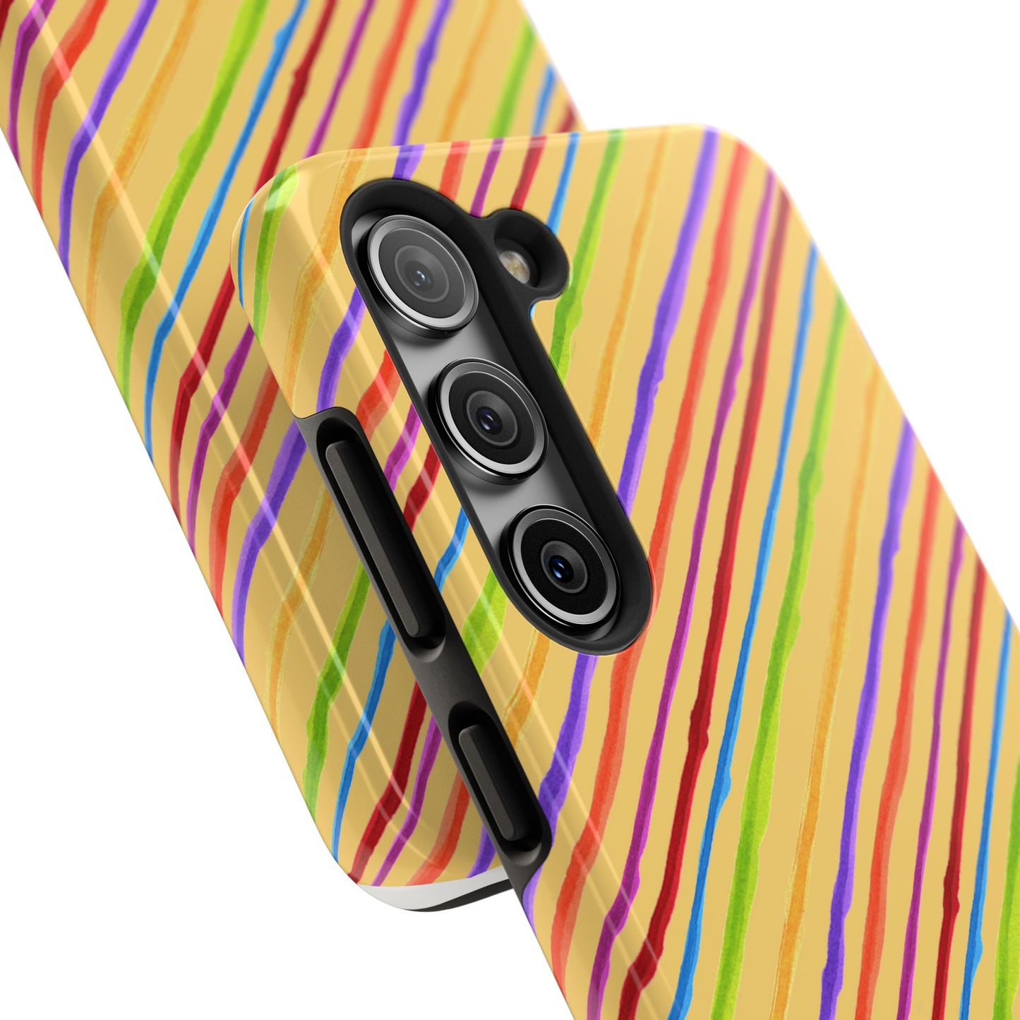 Calico Stripe Yellow Phone Case