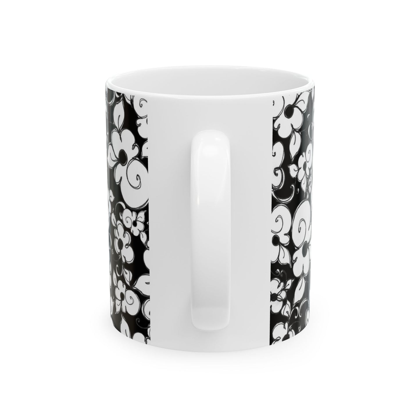 Dog Daisies Black Cup