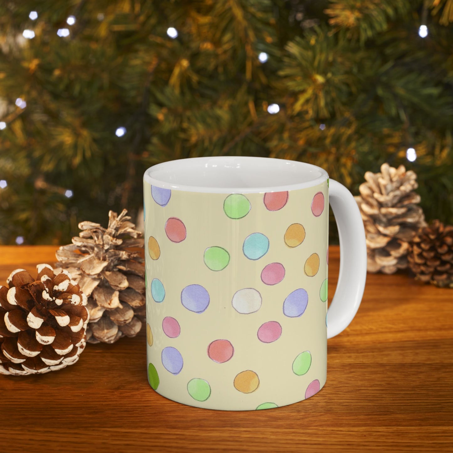 Happy Dots Yellow Cup
