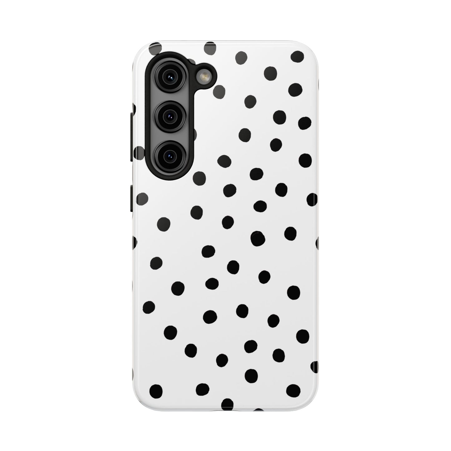 Dot White / Black Phone Case