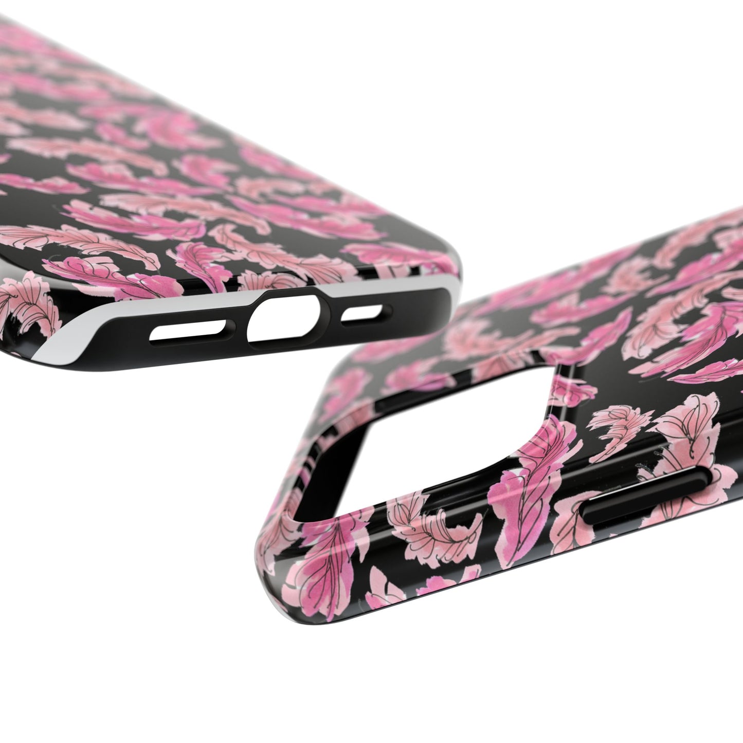 Flam Feathers Black Phone Case