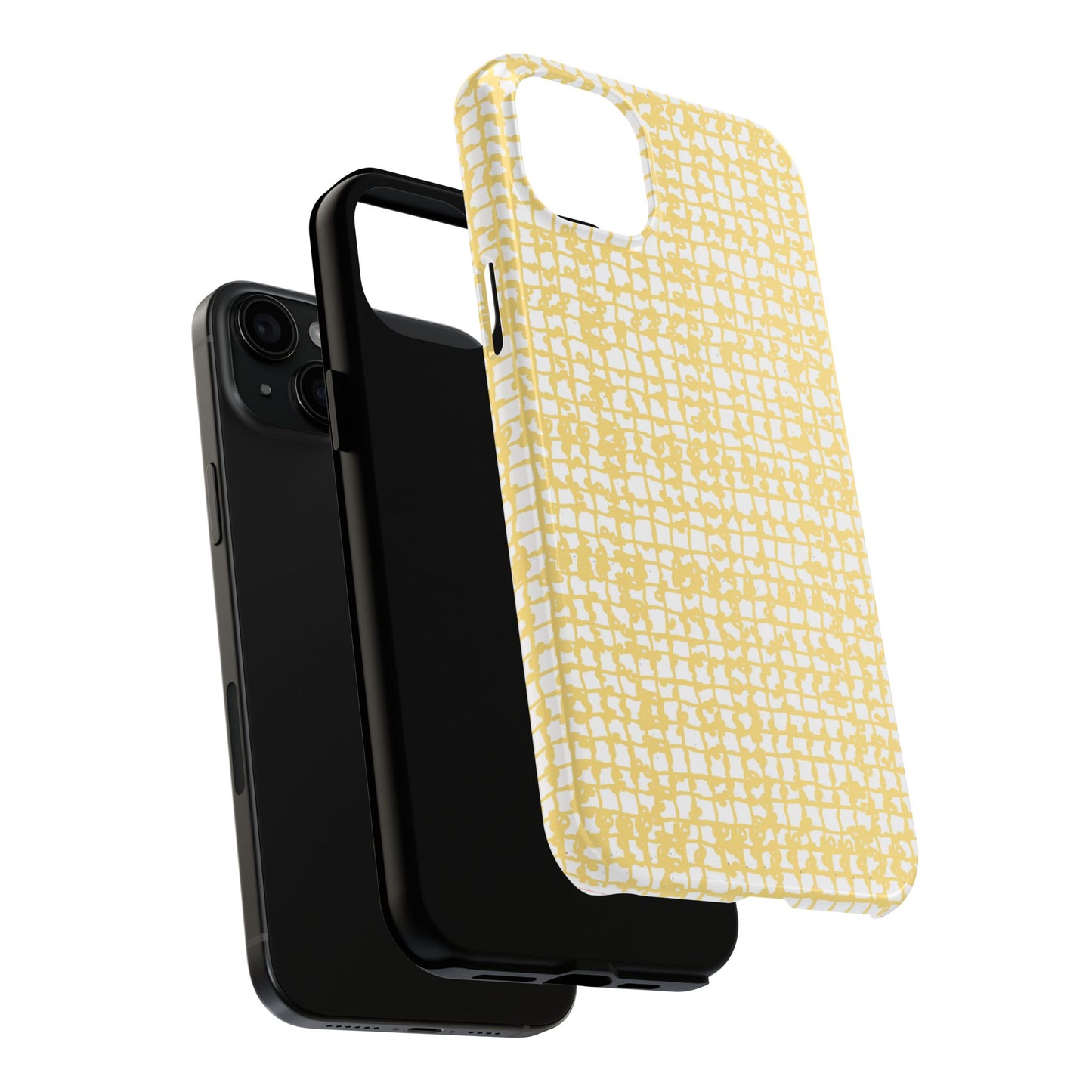 Baby Yarn Check Yellow Phone Case