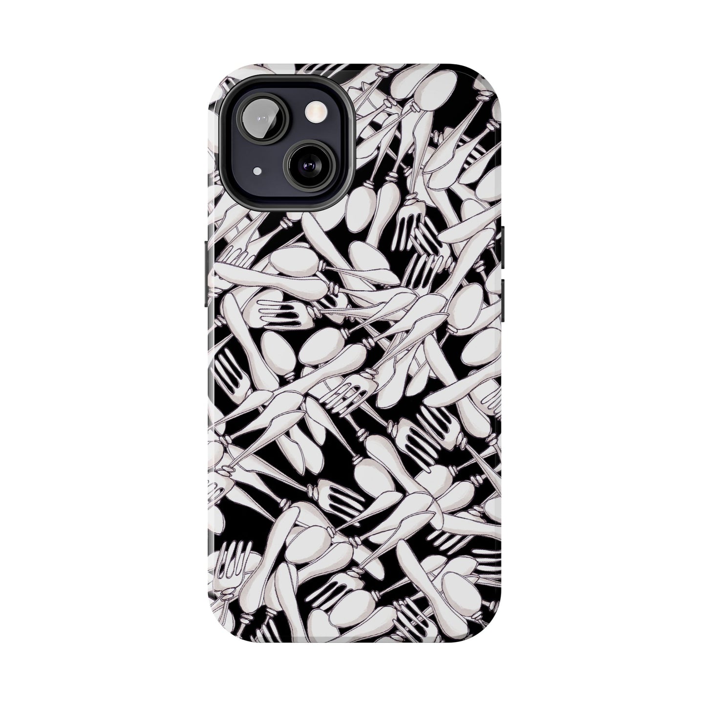 Silverware Wars Black Phone Case