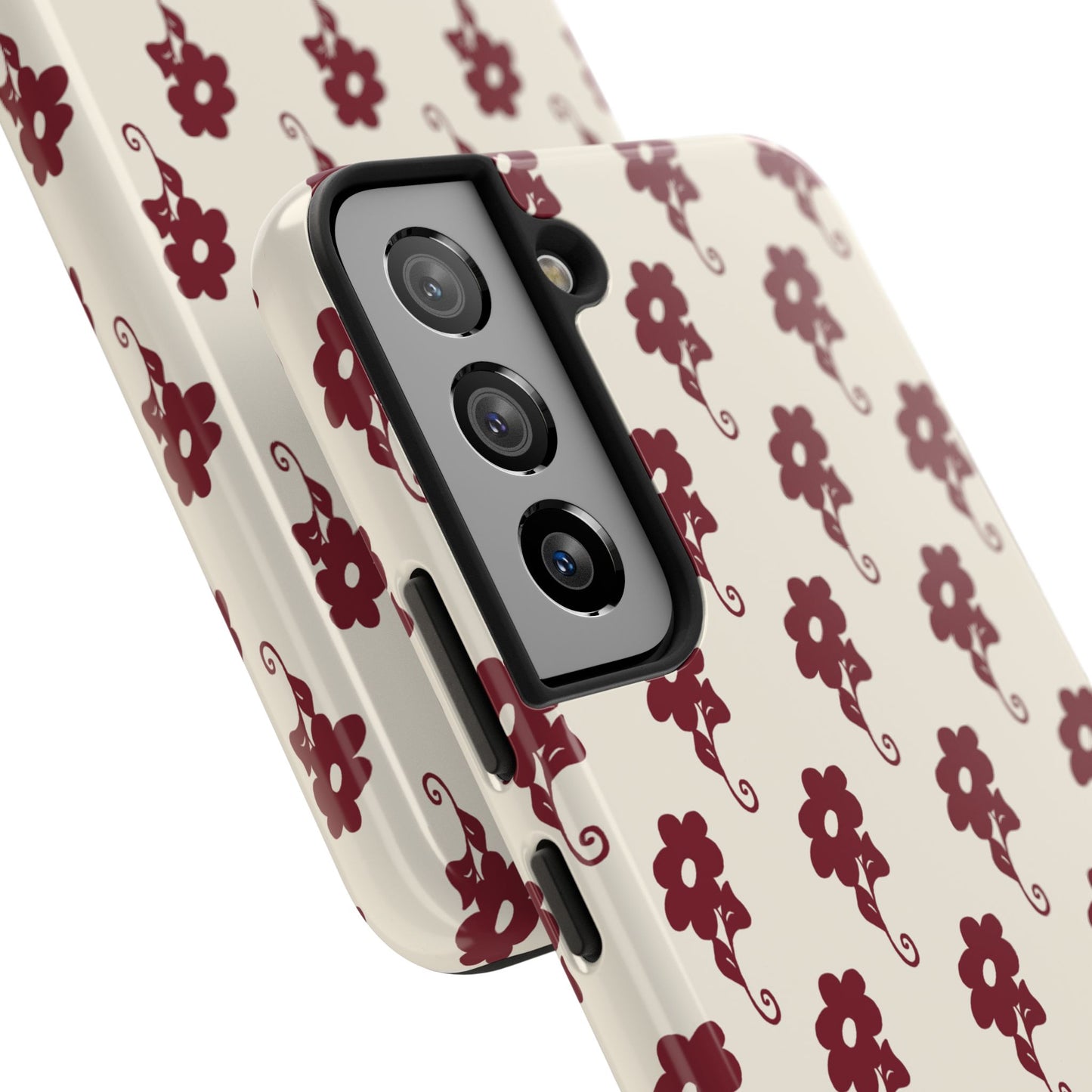 Flowers Ivory / Red Phone Case