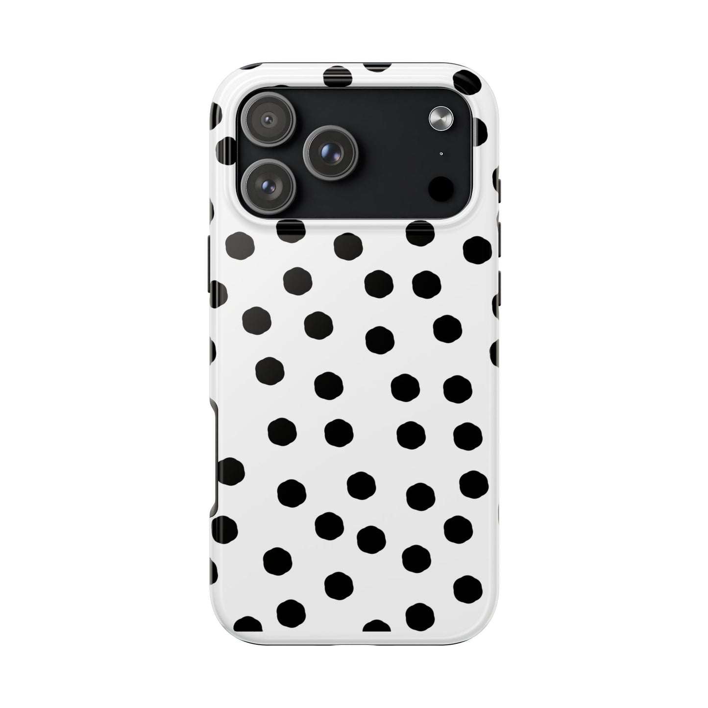 Jumbo Dots White / Black Phone Case