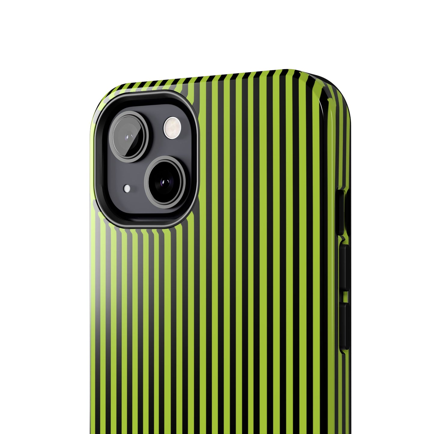 Stripe Green / Black Phone Case